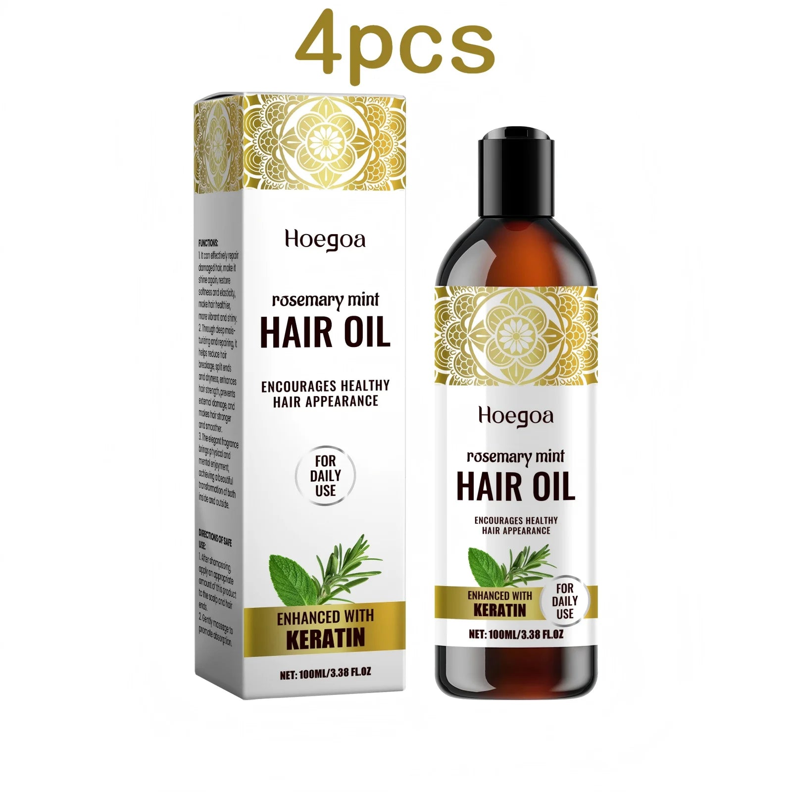 Hoegoa 100ml Rosemary Hair Oil – Nourishing & Anti-Frizz