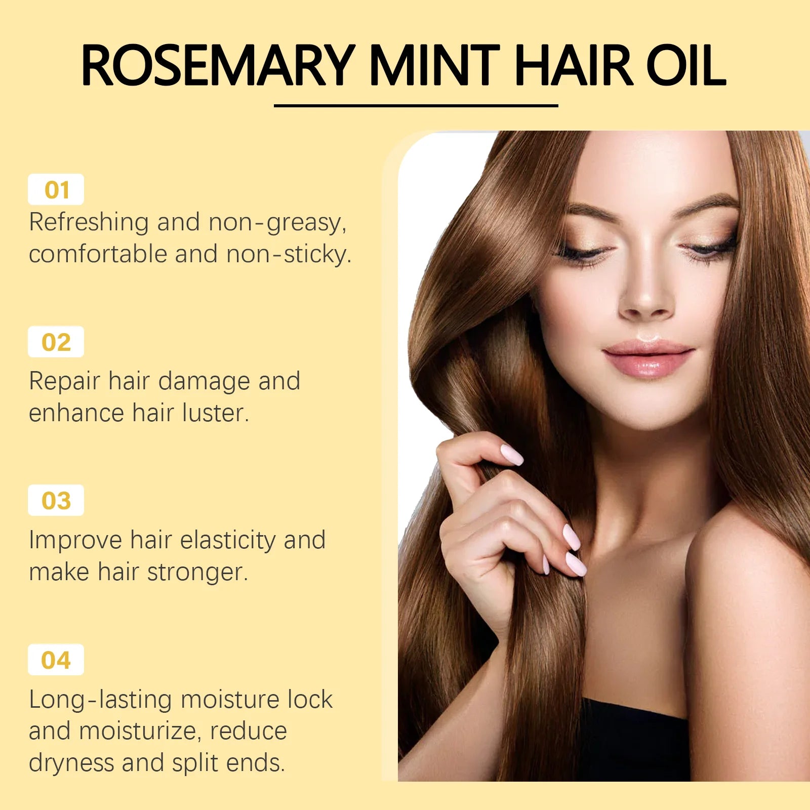 Hoegoa 100ml Rosemary Hair Oil – Nourishing & Anti-Frizz