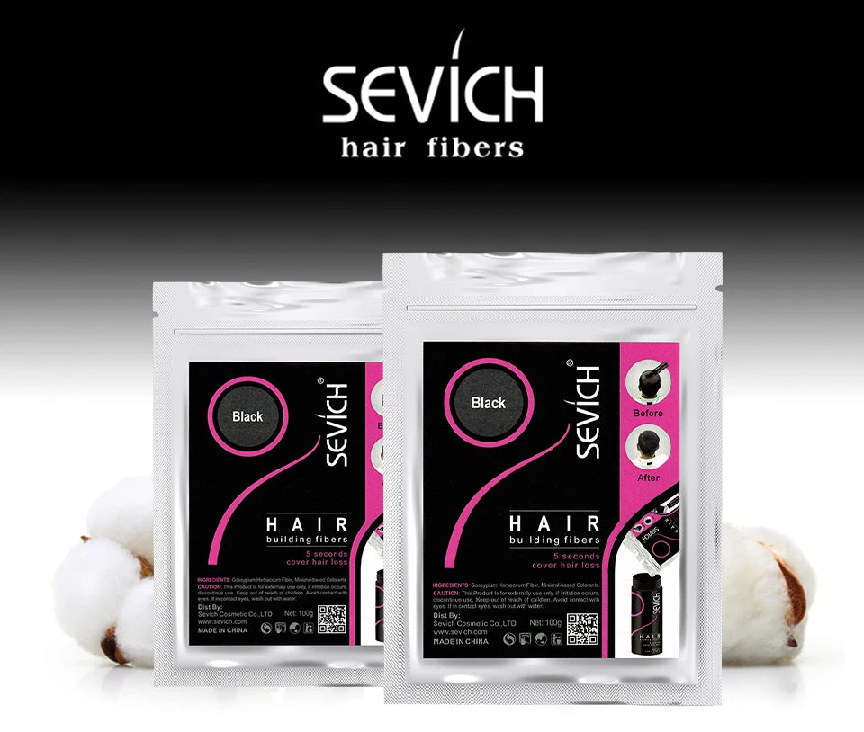 Sevich Hair Fibers – 100g Keratin Hair Building Powder
