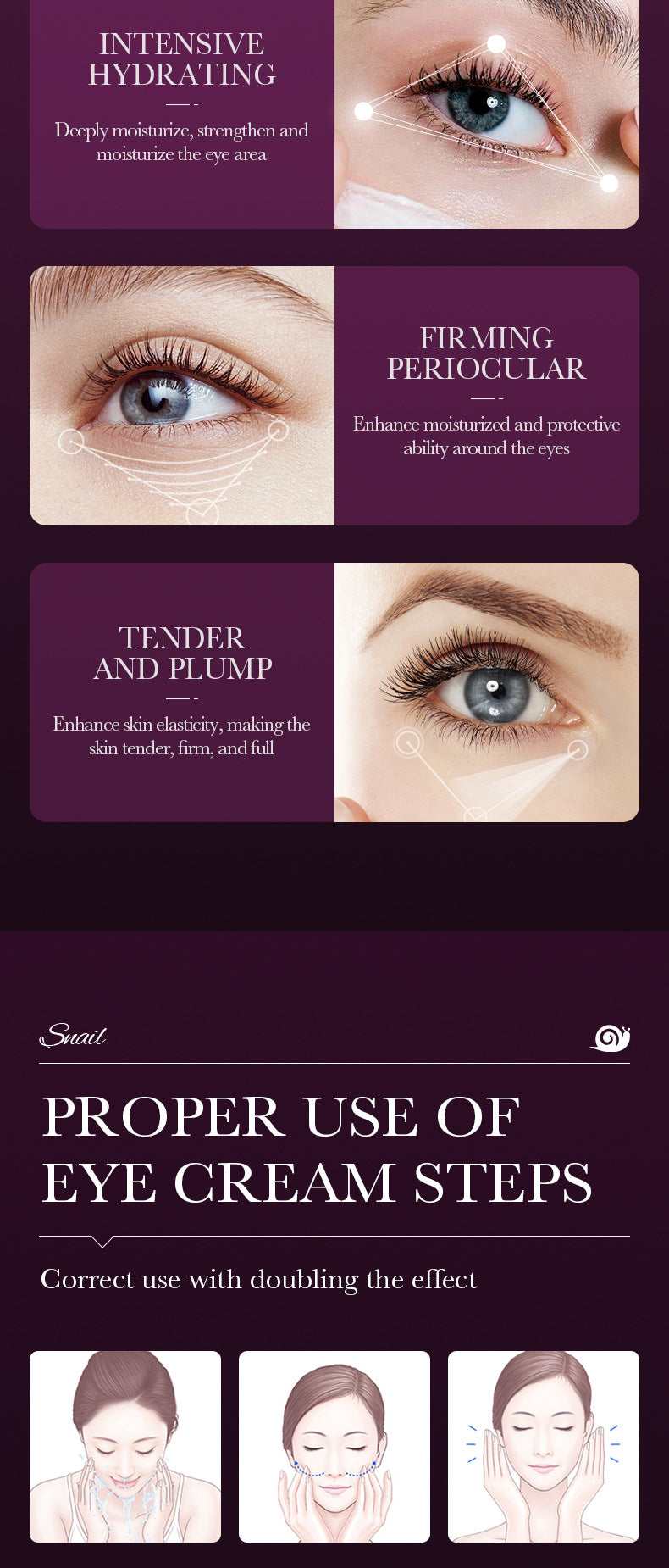 Snail Collagen Eye Cream – Anti Dark Circles & Wrinkles