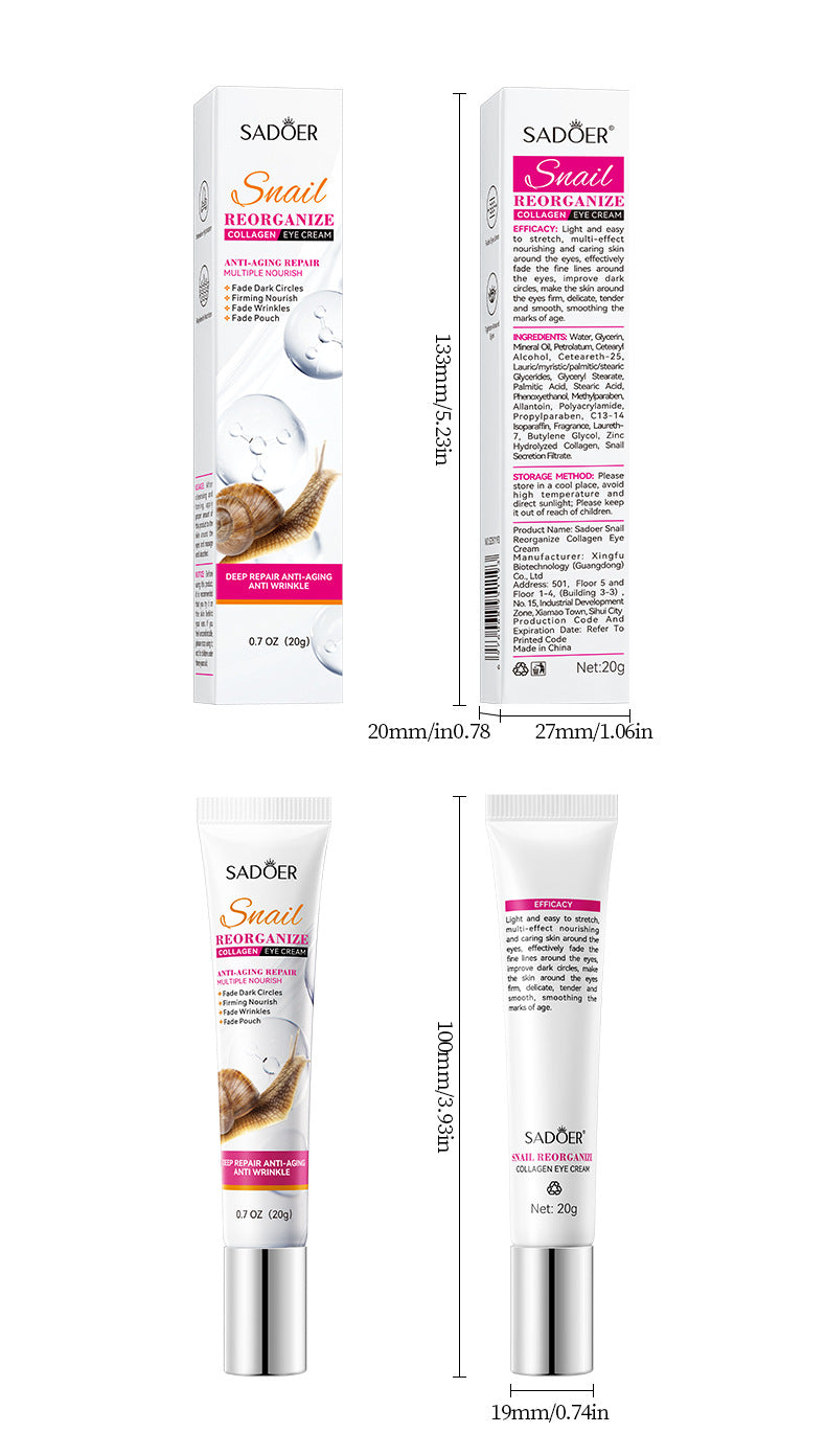 Snail Collagen Eye Cream – Anti Dark Circles & Wrinkles