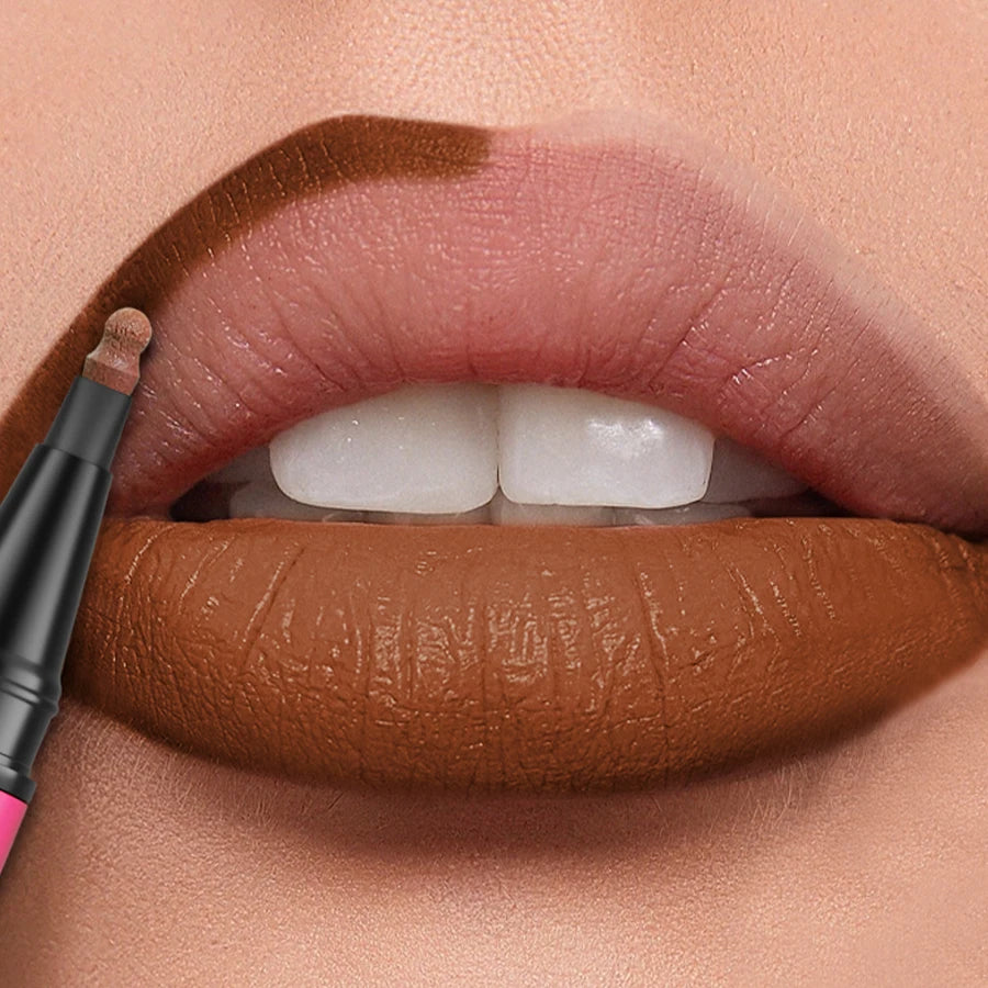 12-Color Liquid Matte Lipliner Pencil – Waterproof