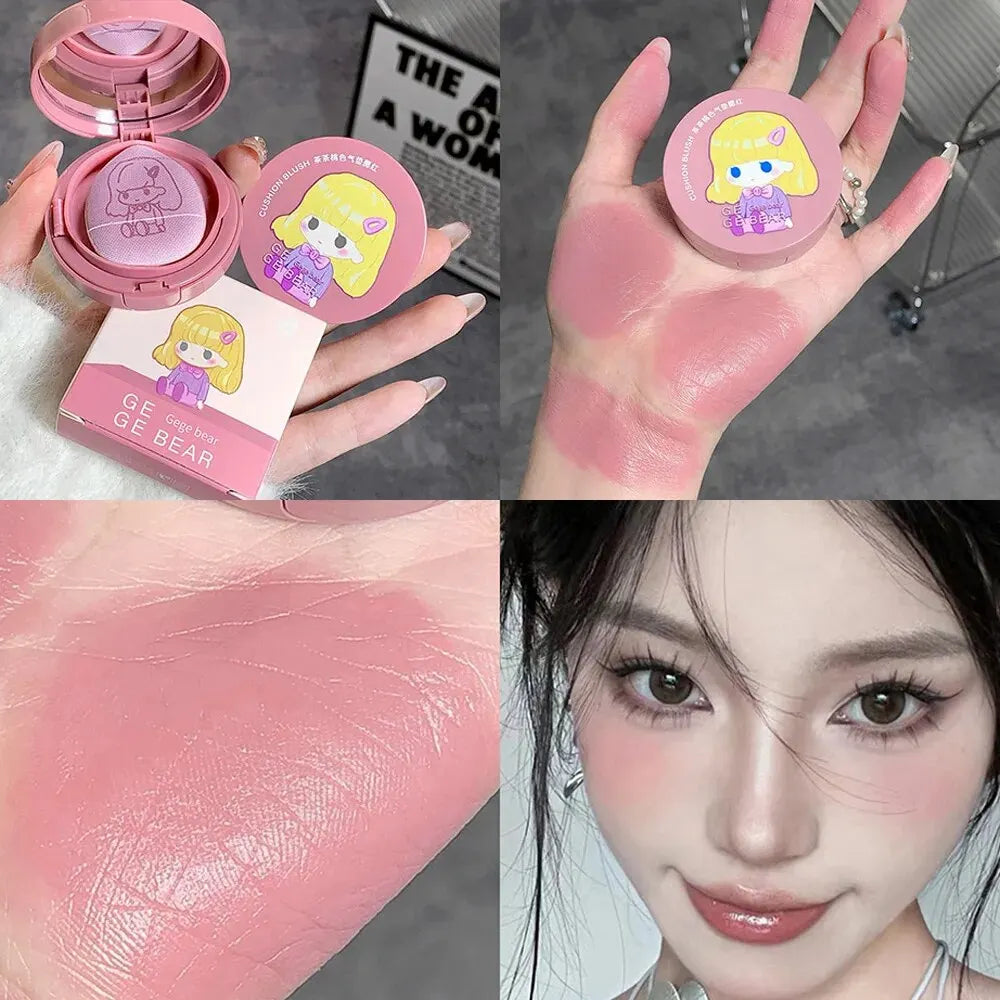Gege Bear Long-Lasting Cushion Blush with Powder Puff