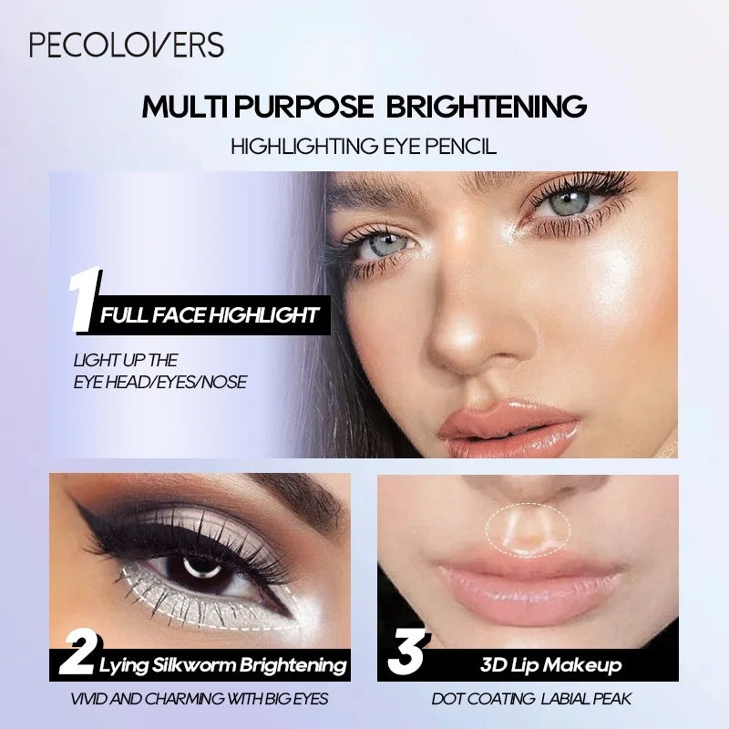 Brightening Highlighter Pen – Waterproof Glitter Eyeshadow Stick