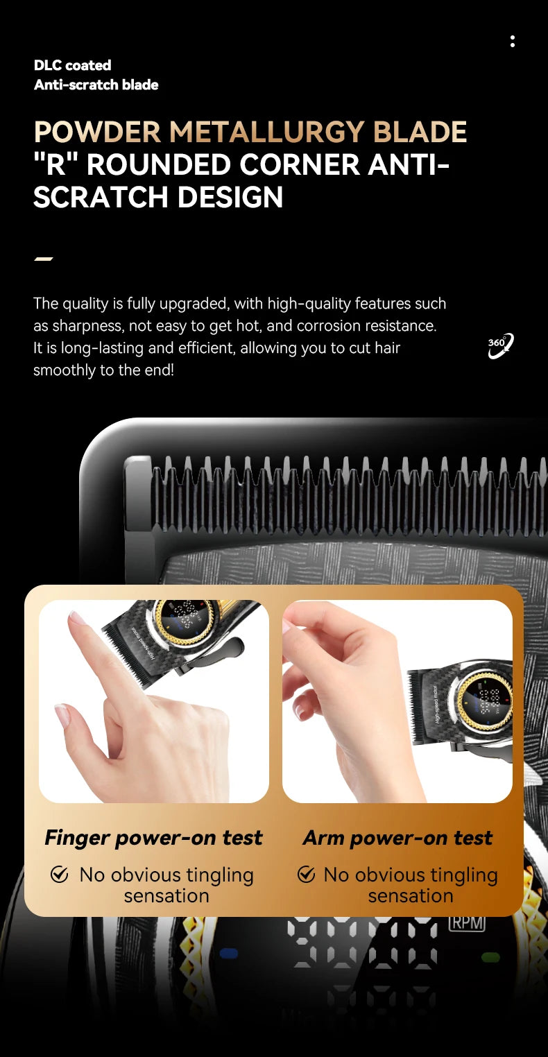 Kemei Rechargeable Hair Clippers – Professional Cordless Trimmer