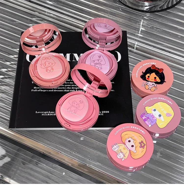 Gege Bear Long-Lasting Cushion Blush with Powder Puff