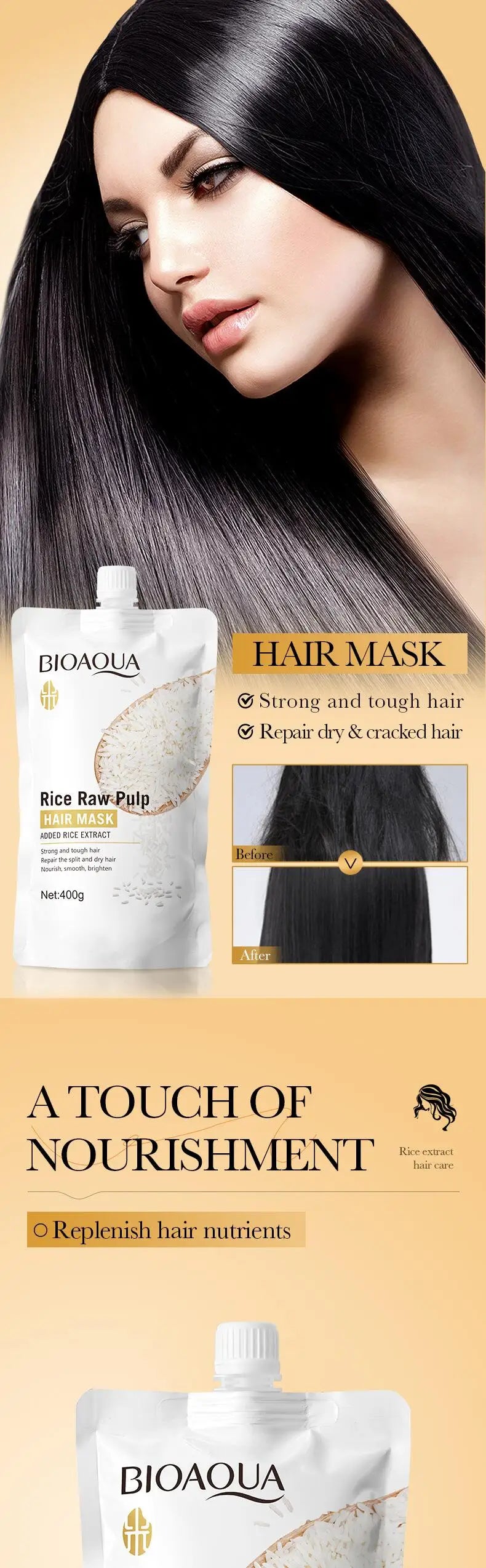 Rice Keratin Hair Mask – 5-Second Repair & Nourishment