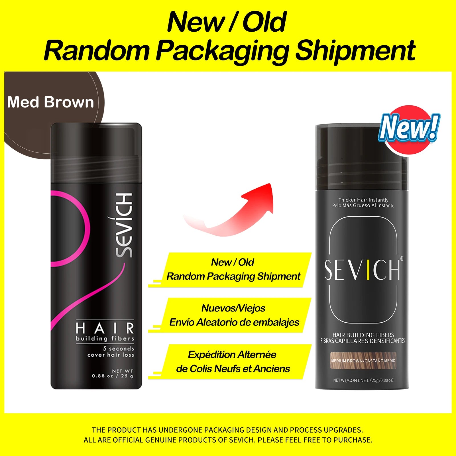 Sevich Hair Building Fibers – 25g Keratin Powder