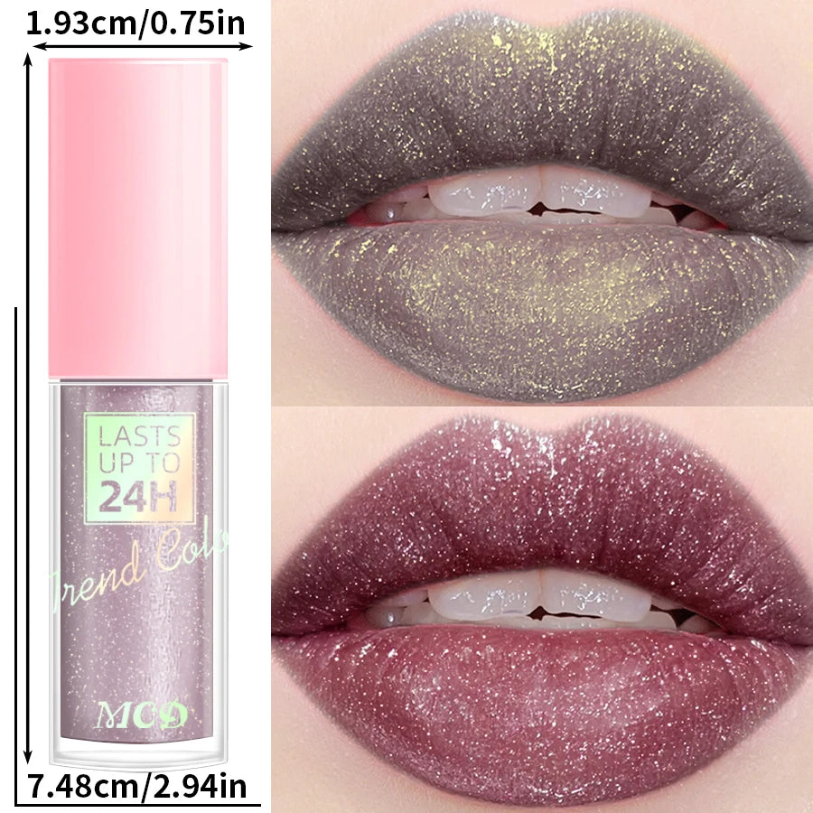 18 Colors Glitter Lip Glaze – Waterproof Liquid Lipstick