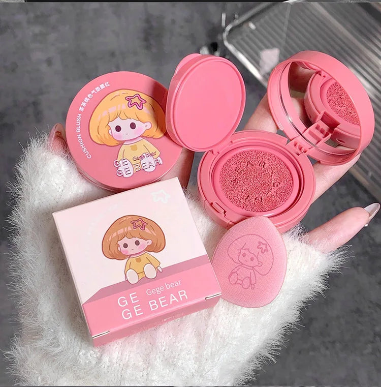 Gege Bear Long-Lasting Cushion Blush with Powder Puff