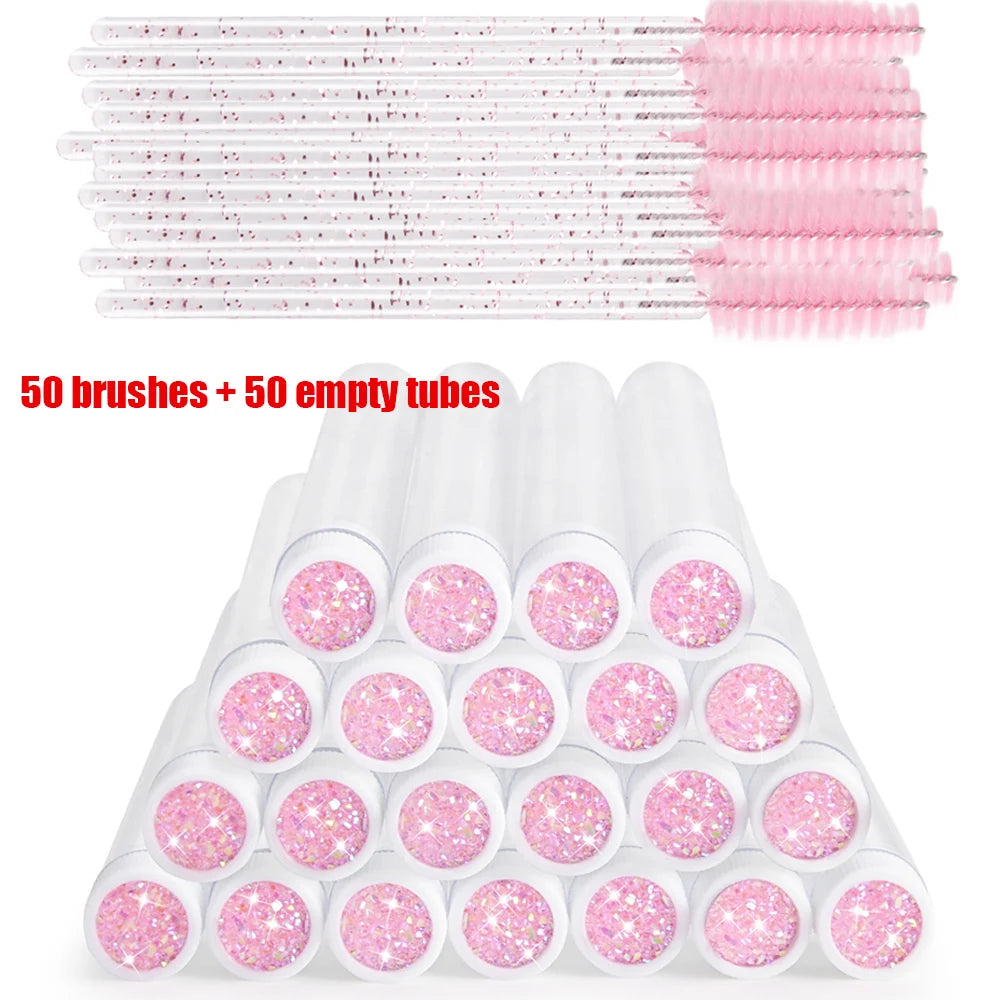 100PCS Disposable & Reusable Eyelash Mascara Wands
