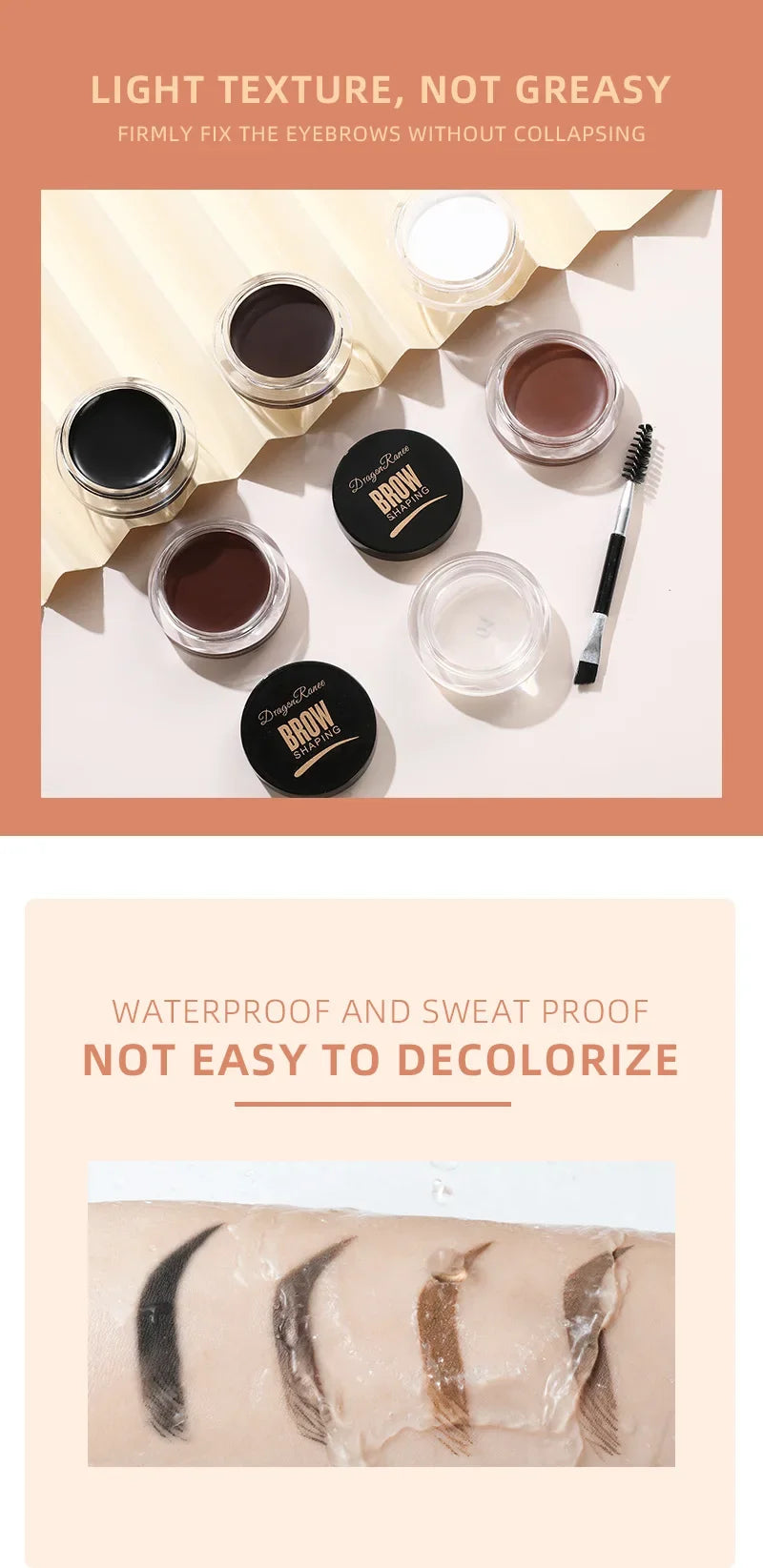 3D Matte Eyebrow Cream – Natural Tint Waterproof