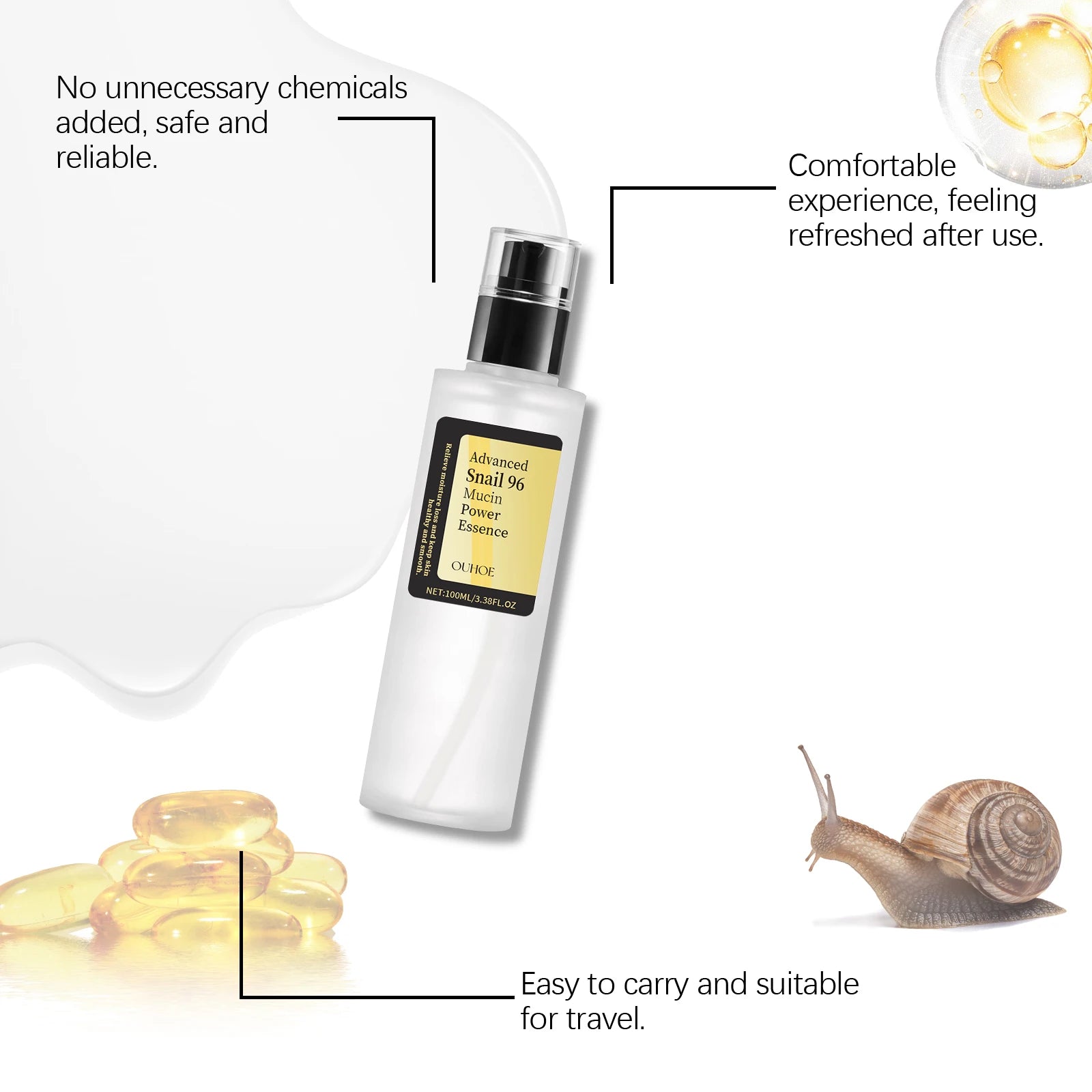 Snail Mucin 96 Power Essence – Anti-Aging & Brightening