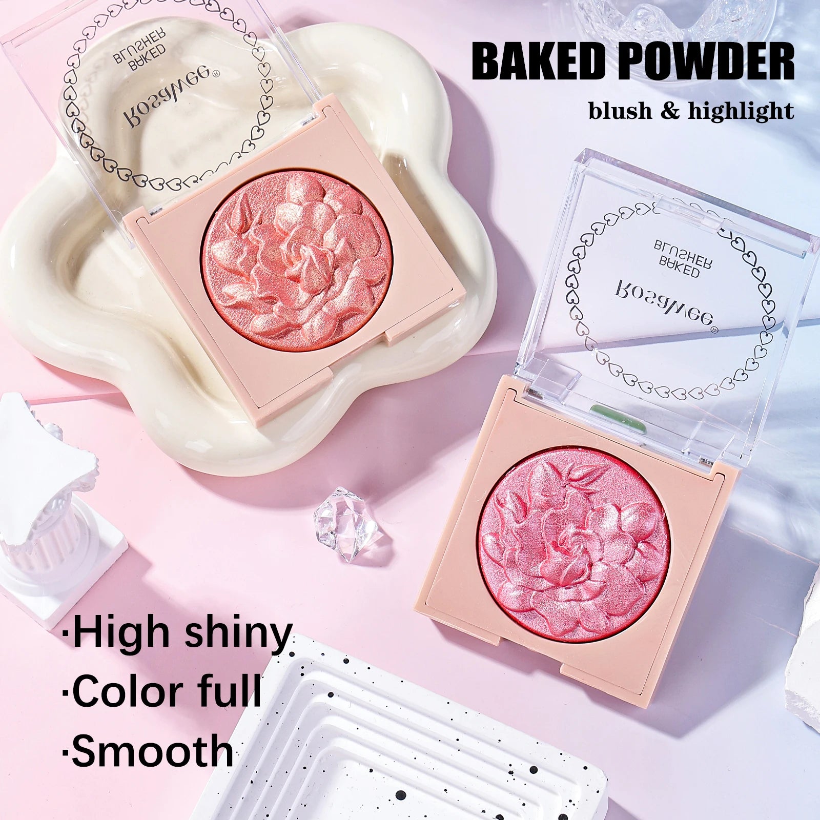 Pearlescent Shimmer Blush – Fine Powder, Single Color