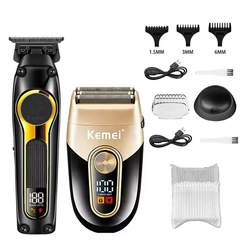 Kemei Rechargeable Hair Clippers – Professional Cordless Trimmer