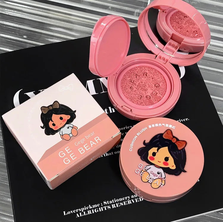 Gege Bear Long-Lasting Cushion Blush with Powder Puff