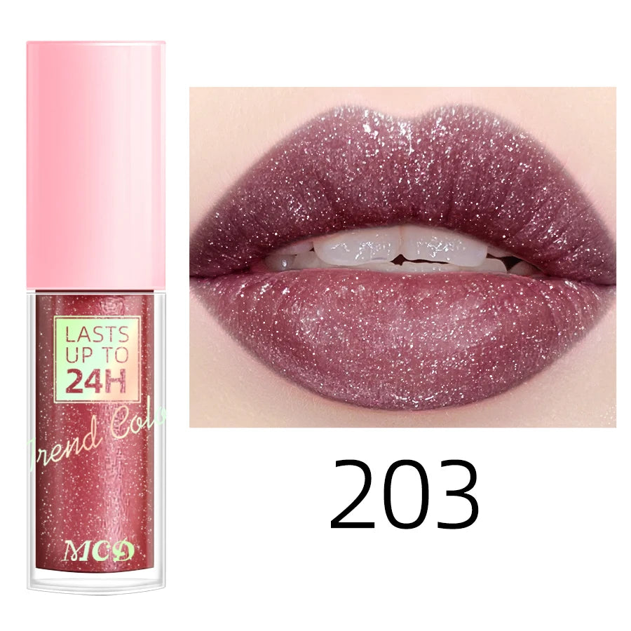 18 Colors Glitter Lip Glaze – Waterproof Liquid Lipstick