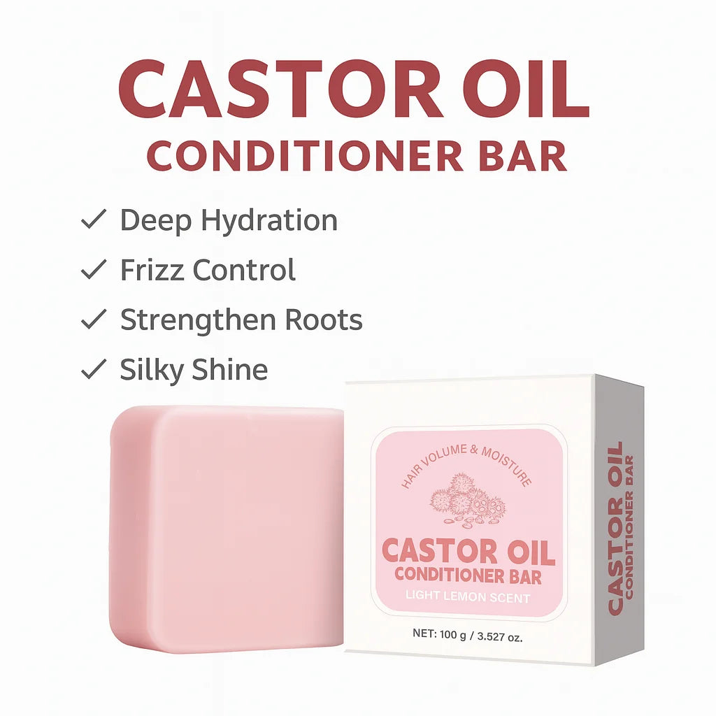 100g Castor Oil Hair Conditioner Bar – Anti-Frizz & Nourishing