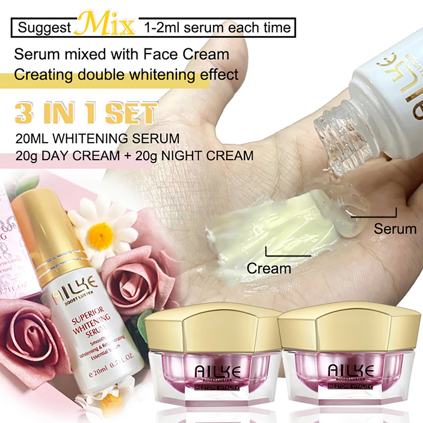 AILKE Face Cream with Hyaluronic Acid