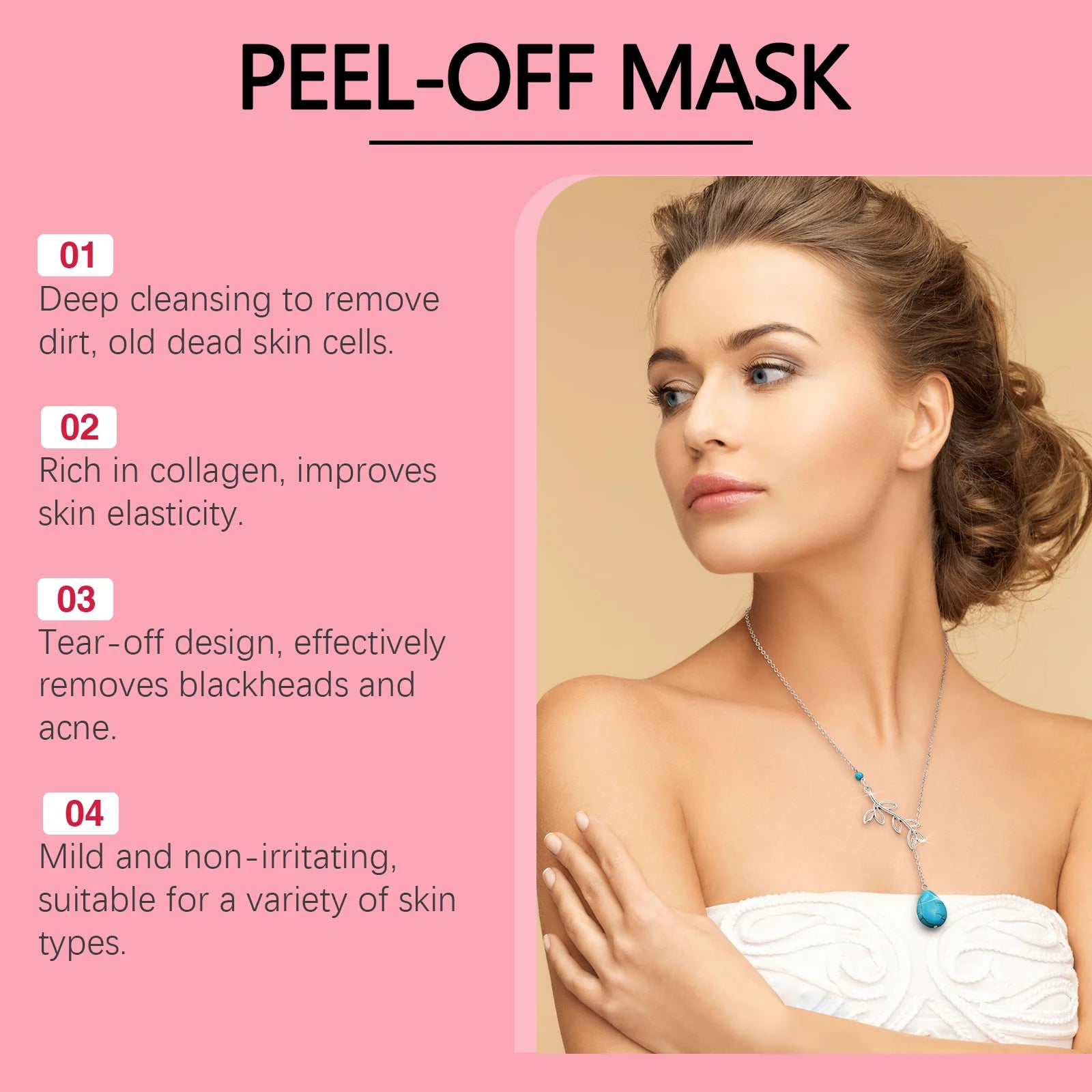 Ouhoe Collagen Peel Off Mask with Brush – Anti-Wrinkle & Hydrating Facial Treatment