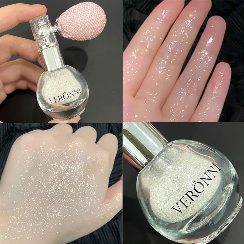Diamond Highlighter Powder Spray – Waterproof Glitter Bronzer