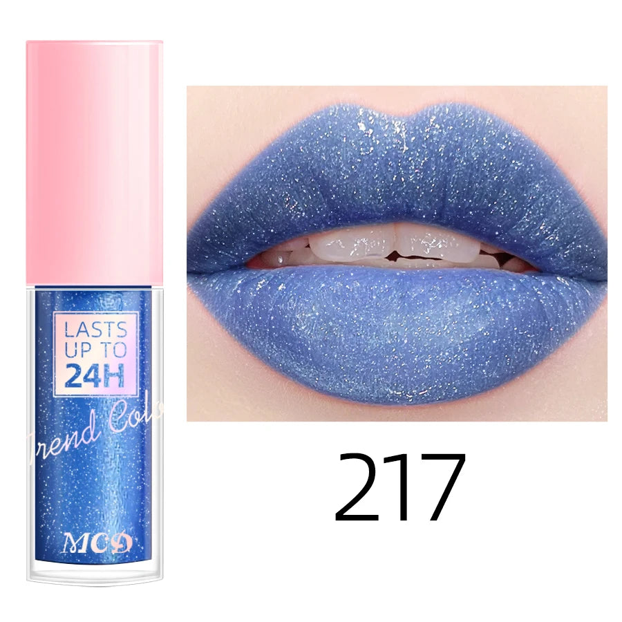 18 Colors Glitter Lip Glaze – Waterproof Liquid Lipstick