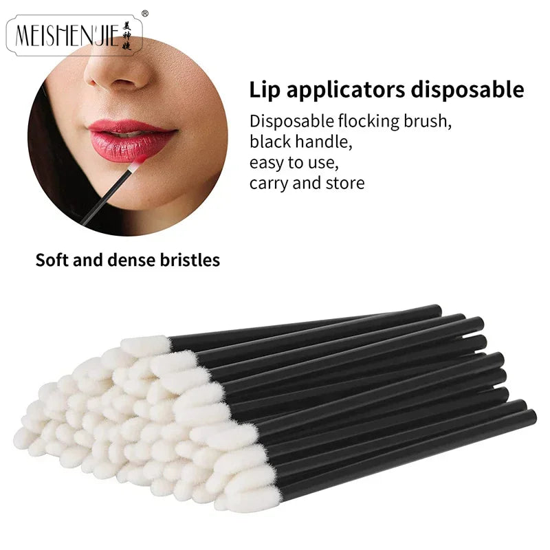 50/1000PCS Lip & Eyelash Brush Applicator Wands