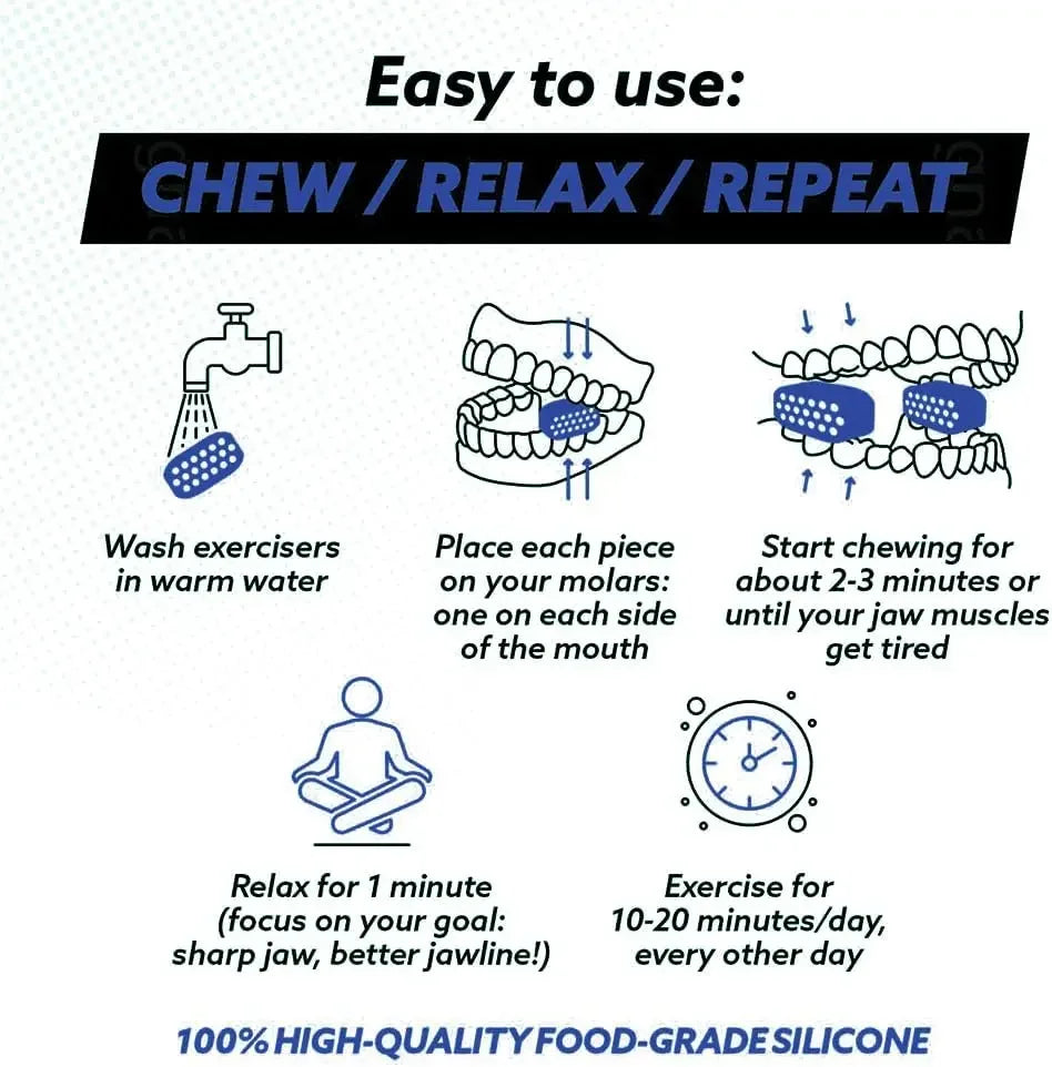 Silicone Jaw Exerciser – Jawline Trainer & Face Slimmer