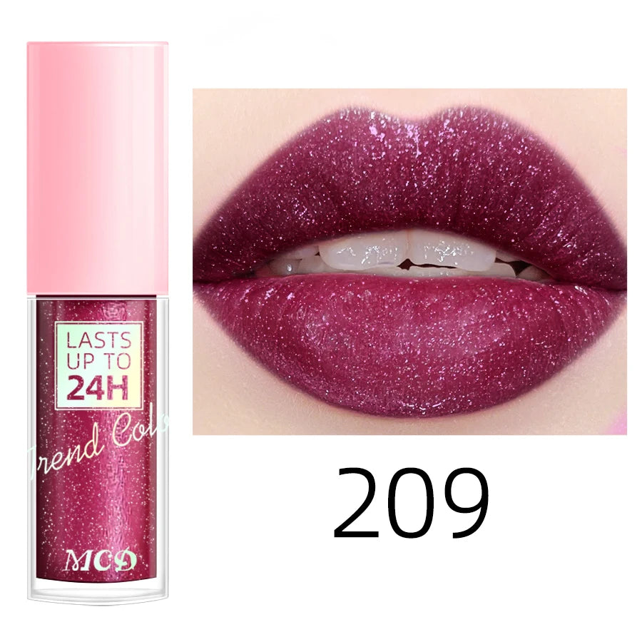 18 Colors Glitter Lip Glaze – Waterproof Liquid Lipstick
