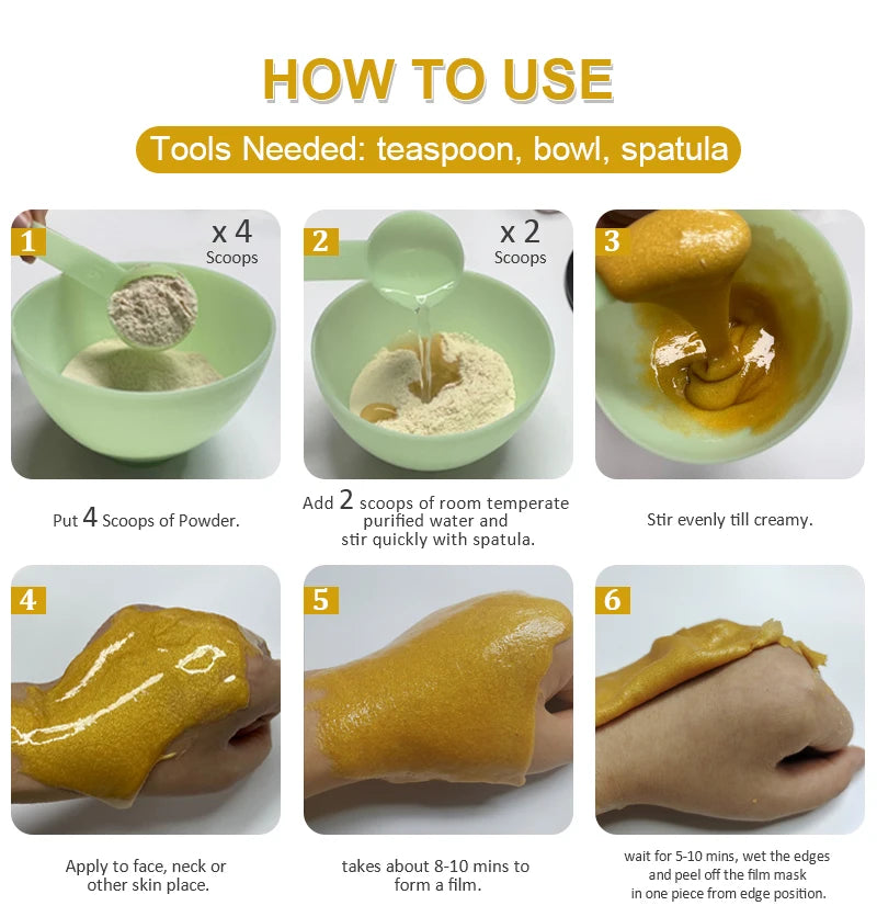 6PCS Jelly Mask Powder Wholesale 650G Professional  Masks Beauty Salon Use Facial Skin Care Products