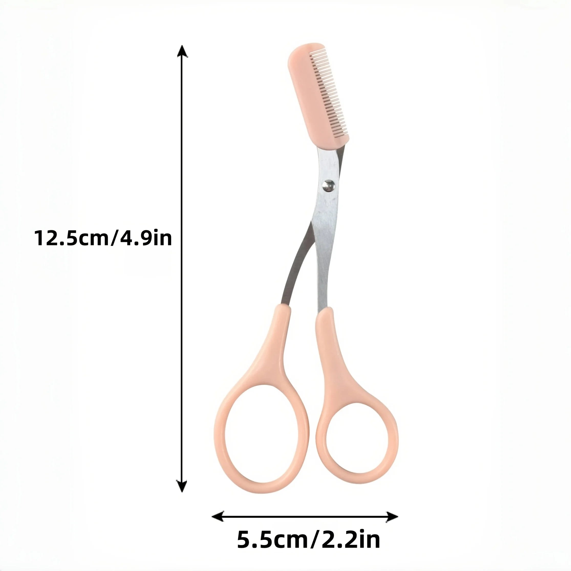 Precision Eyebrow Trimmer Scissors with Comb