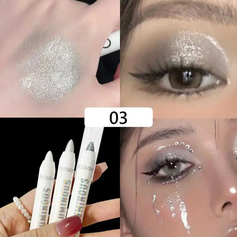 Brightening Highlighter Pen – Waterproof Glitter Eyeshadow Stick