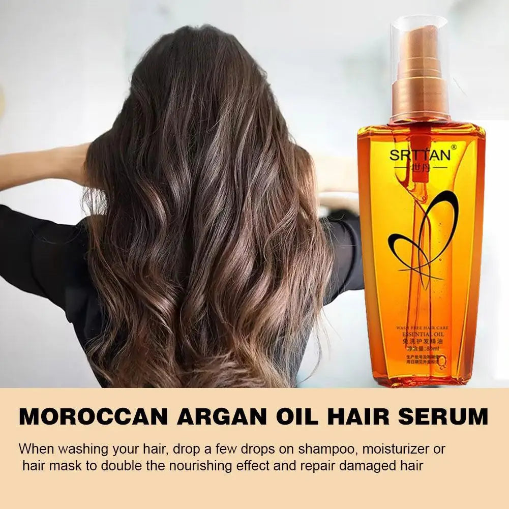 Moroccan Argan Hair Oil Serum – Lightweight Repair & Shine