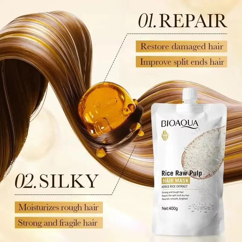 Rice Keratin Hair Mask – 5-Second Repair & Nourishment