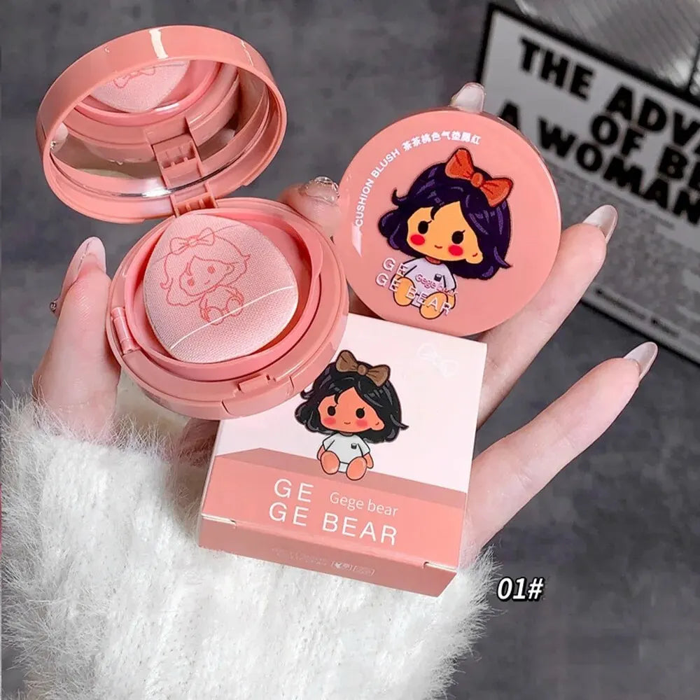 Gege Bear Long-Lasting Cushion Blush with Powder Puff