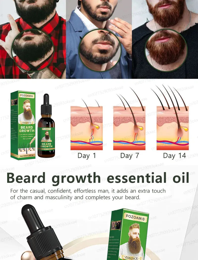2025 Beard Growth Essence – Fast Hair Growth for Beard, Chest, Legs & Scalp