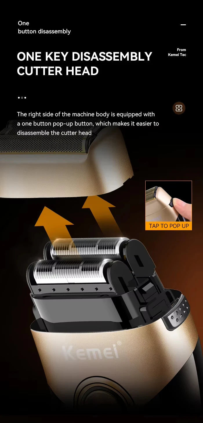 Kemei Rechargeable Hair Clippers – Professional Cordless Trimmer