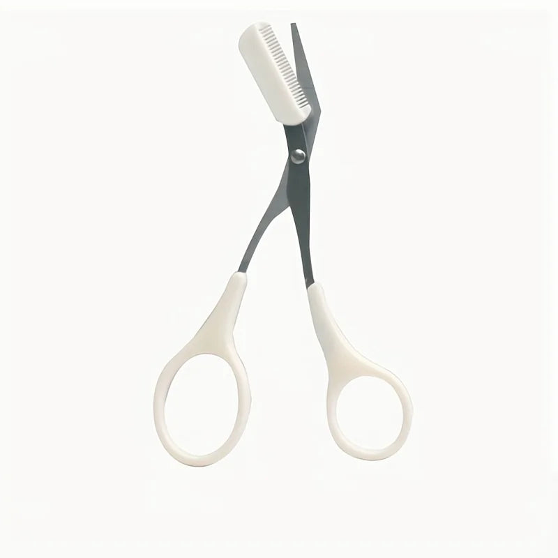 Precision Eyebrow Trimmer Scissors with Comb