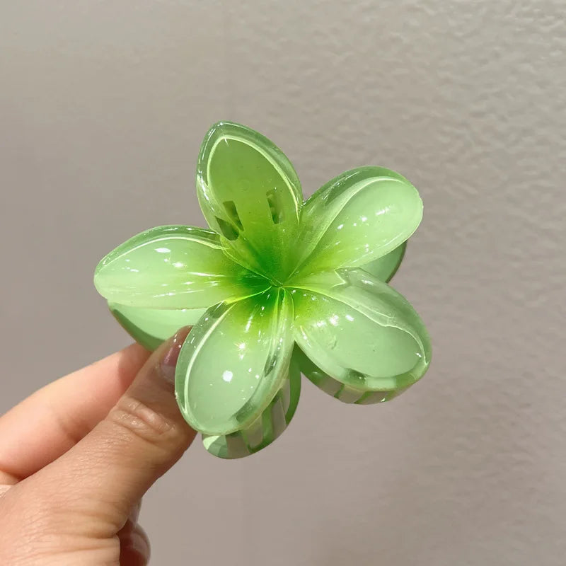 Hawaiian Gradient Flower Hair Claw Clips