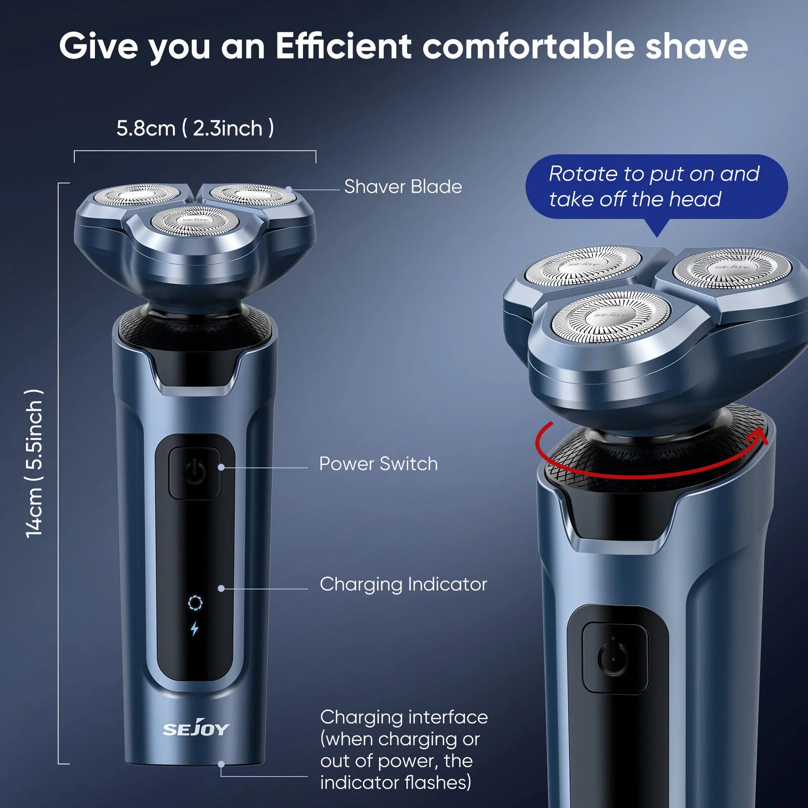 SEJOY 3-in-1 Men’s Electric Shaver & Trimmer