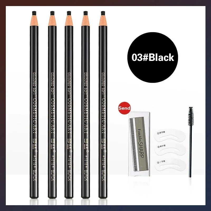 5PCS Professional Waterproof Microblading Eyebrow Pencils
