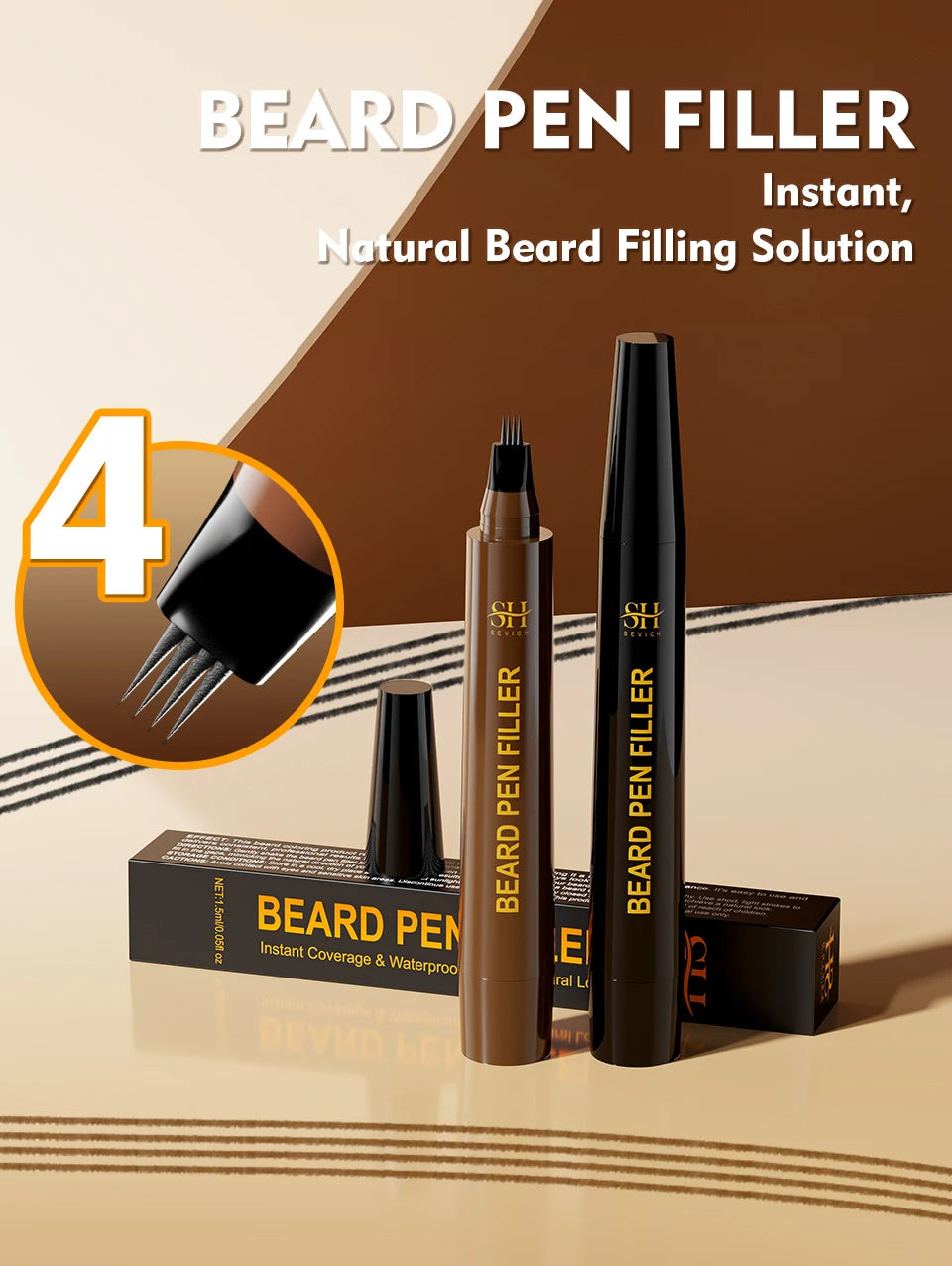 Waterproof Beard Pen Filler – Mustache & Beard Enhancer