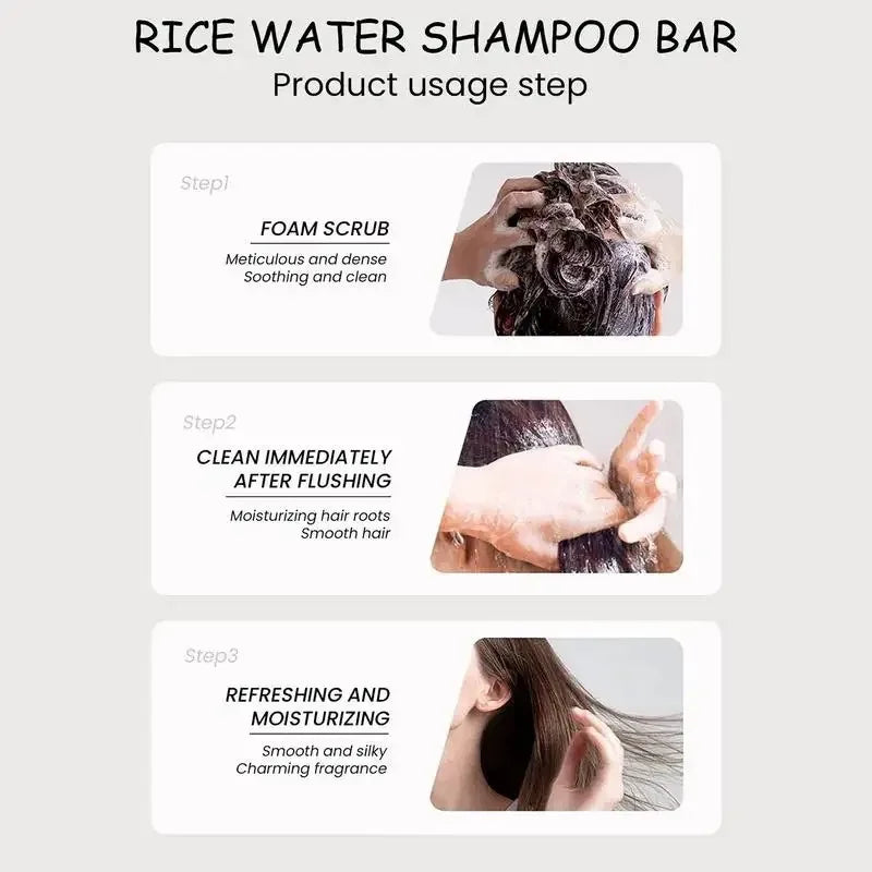 Organic Rice Shampoo Soap Bar – Hair Growth & Nourishing