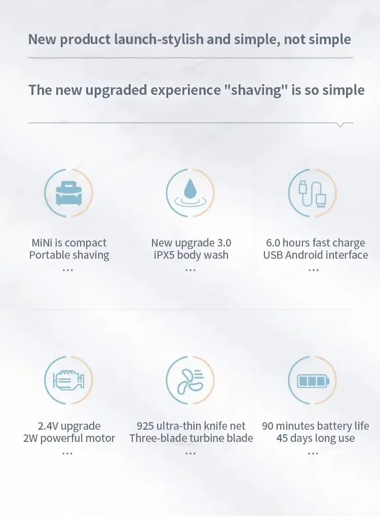 Dragon Head Mini USB Shaver for Men