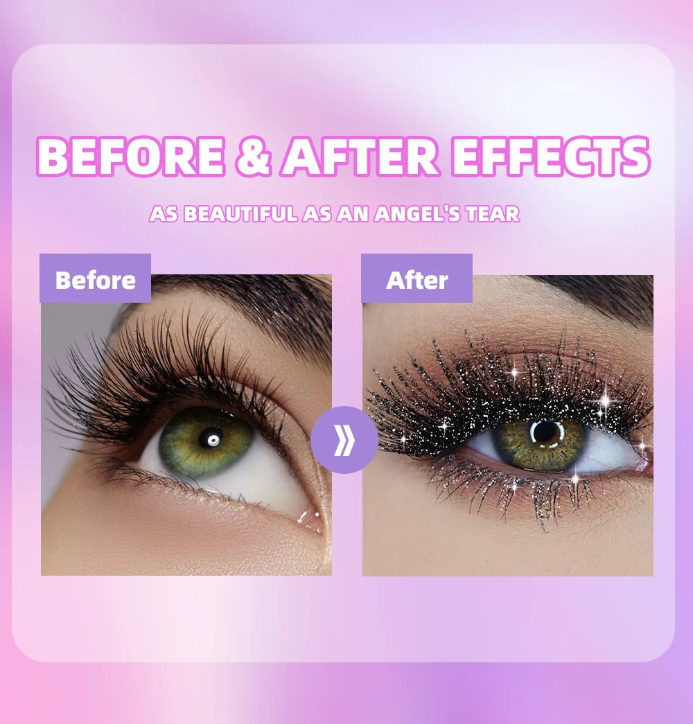 Diamond Glitter Mascara – Long Lasting Curl & Volume