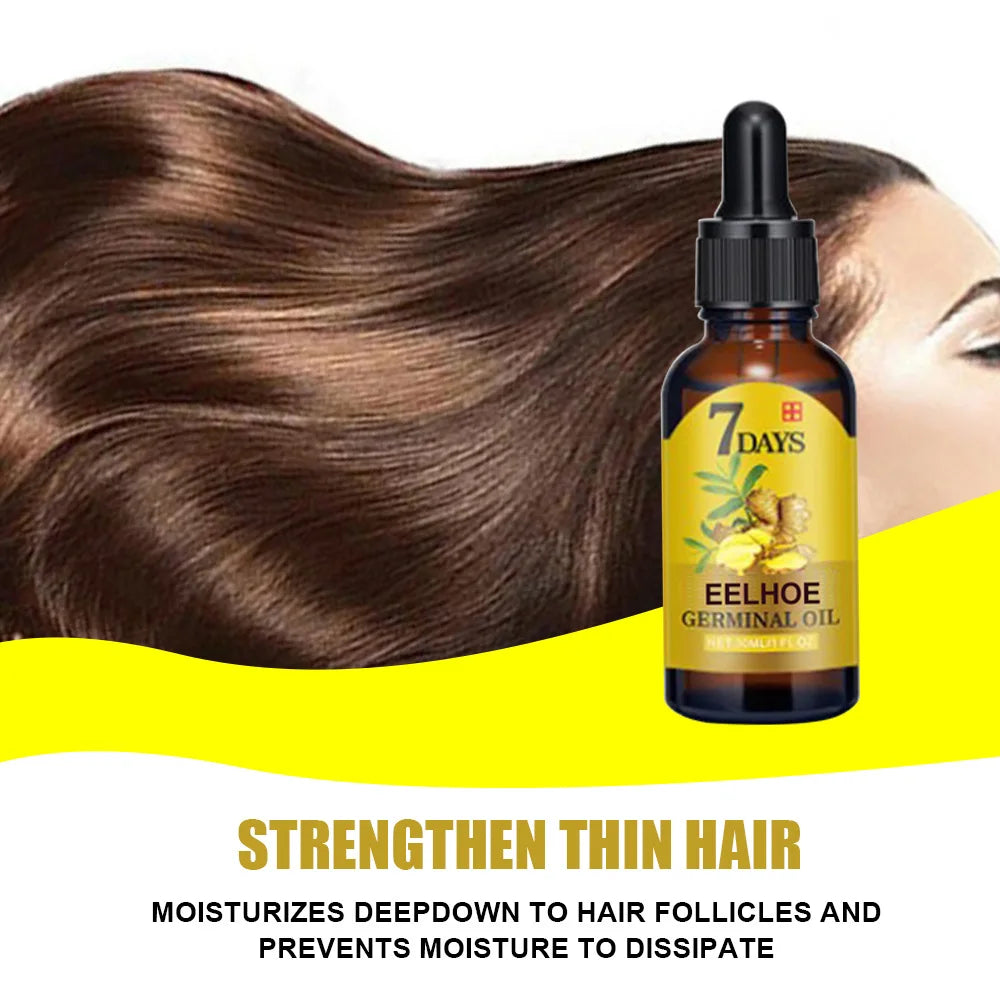 Ginger Hair Care Oil Hair Roots Scalp Treatment Improve Androgenetic Alopecia Scalp Treatment Serum Strengthen Hair Roots