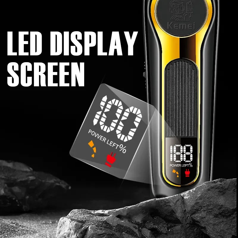 Kemei Rechargeable Hair Clippers – Professional Cordless Trimmer