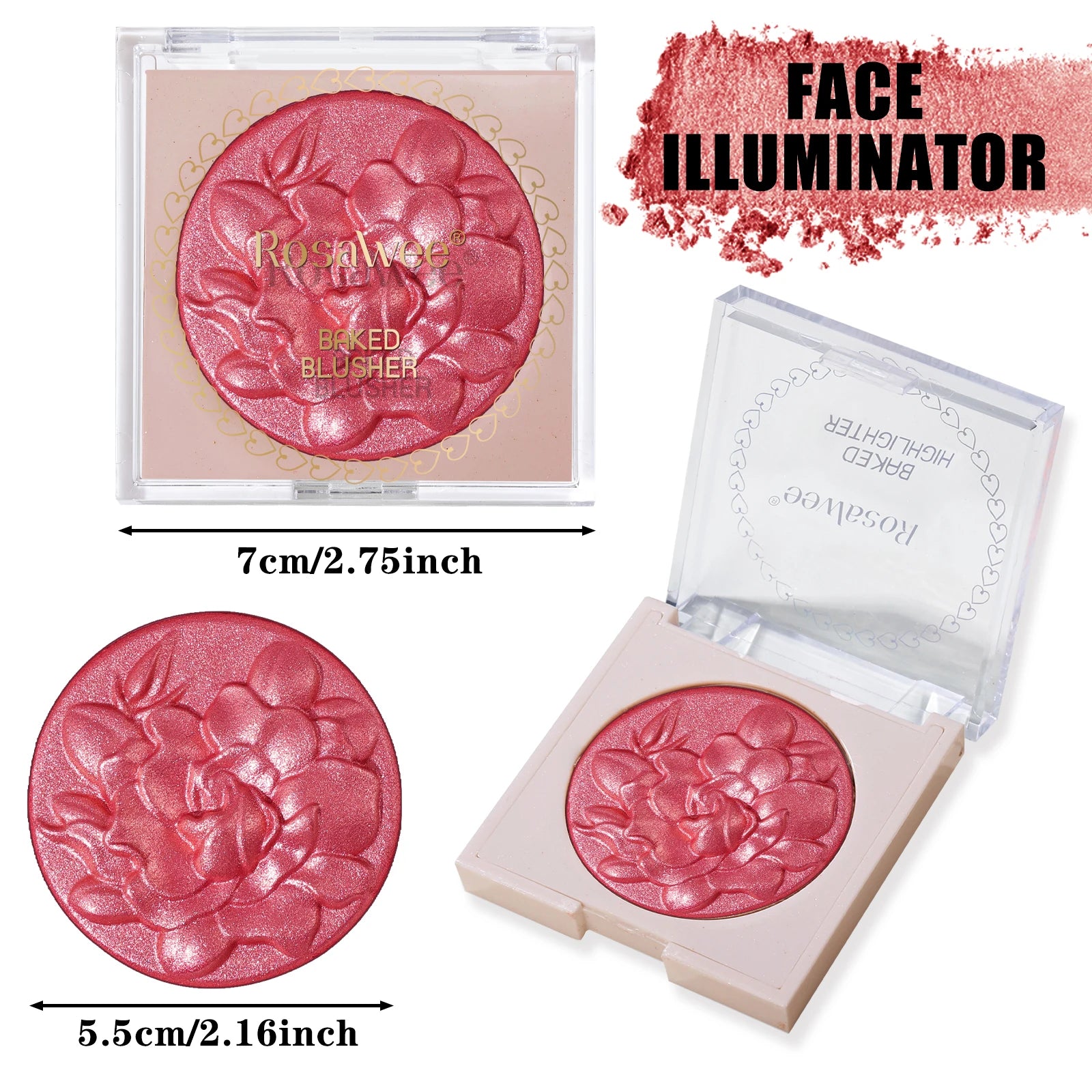 Pearlescent Shimmer Blush – Fine Powder, Single Color