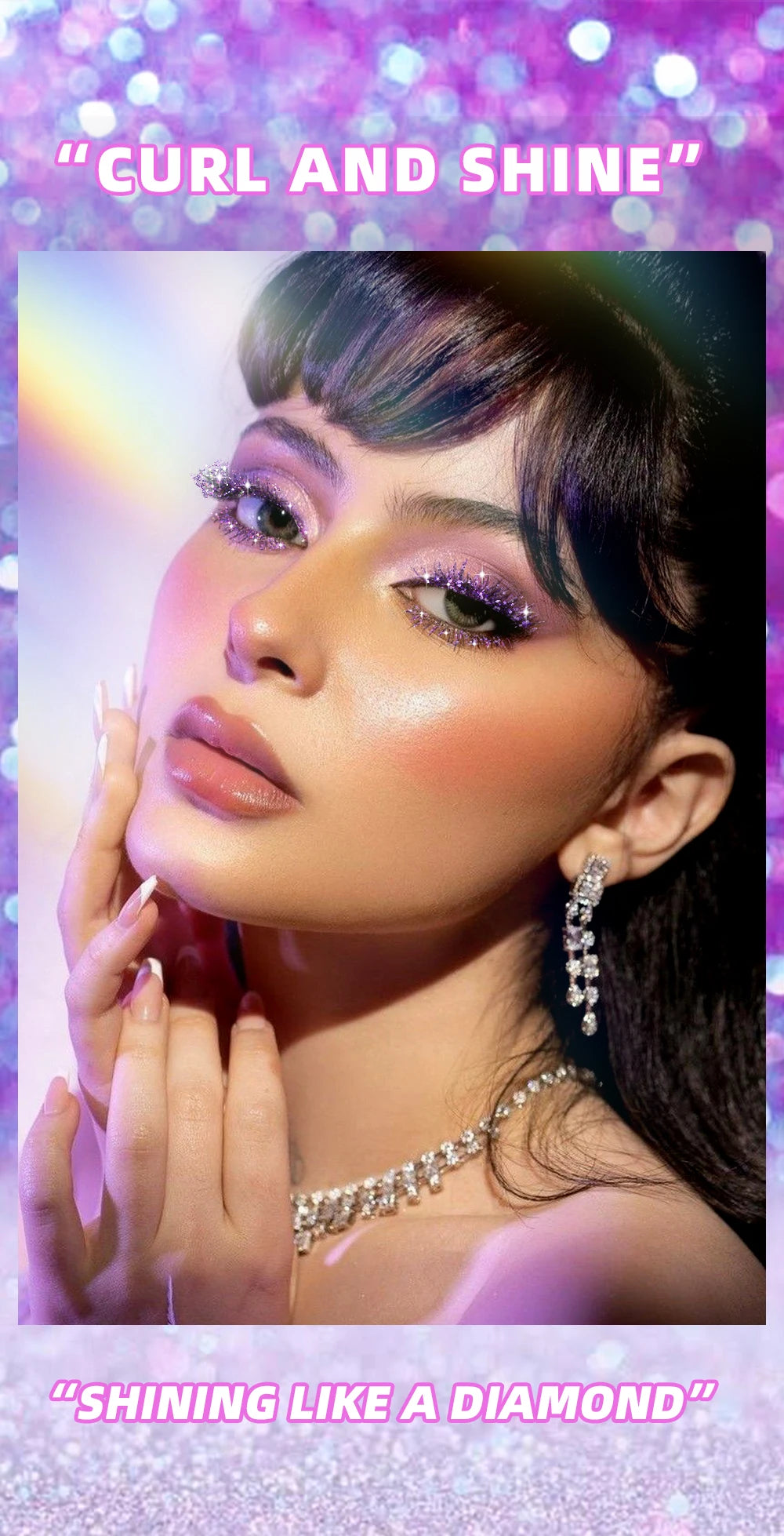 Diamond Glitter Mascara – Long Lasting Curl & Volume