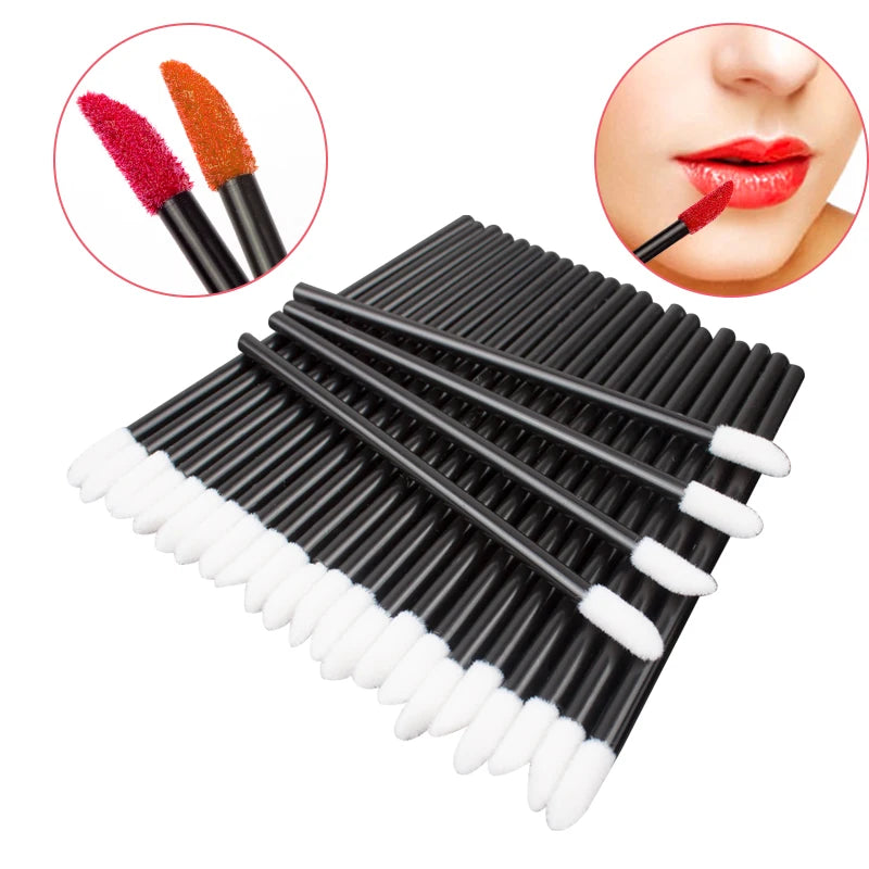 50/1000PCS Lip & Eyelash Brush Applicator Wands